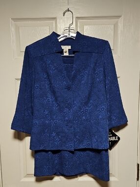 Miss Dorby Vintage Floral Jacquard Two-Piece Skirt Set